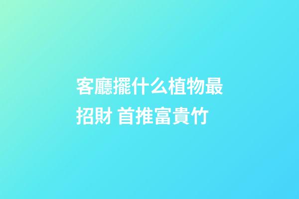 客廳擺什么植物最招財 首推富貴竹